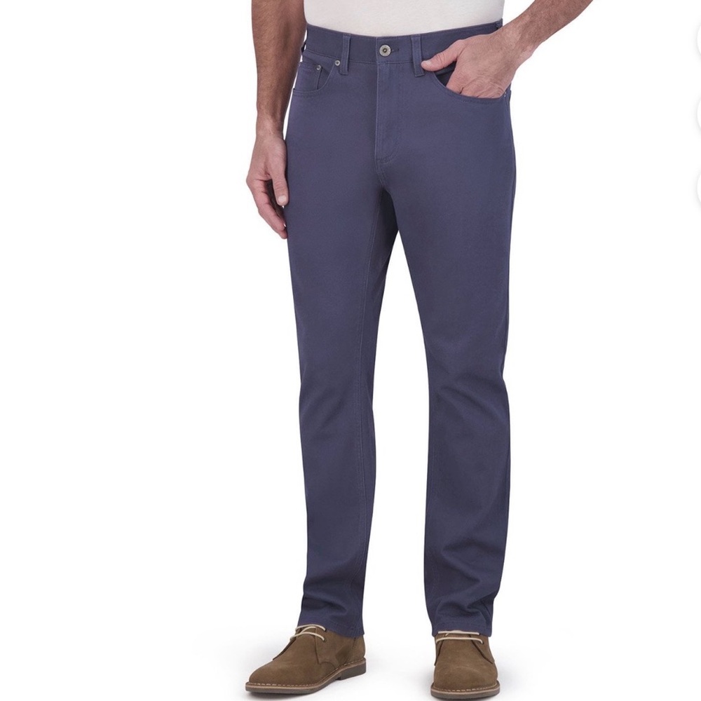Men's Navy Blue Chino Jeans- Classic Straight Fit with Stretch size 36 W 32 L